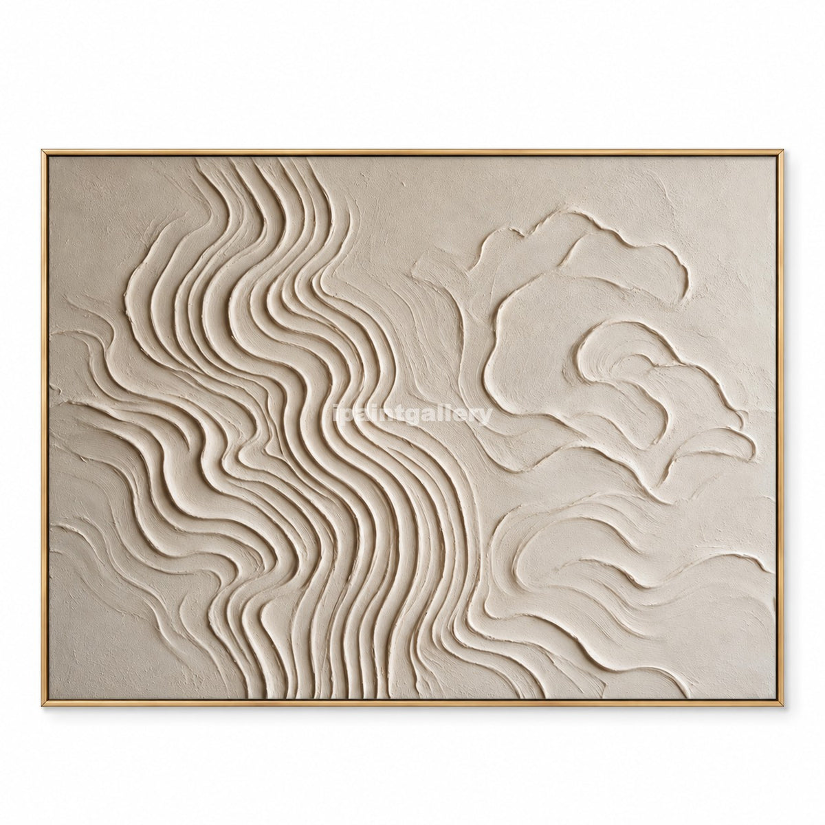 Cloud and Current – Cream Organic Relief Wall Art#LT16