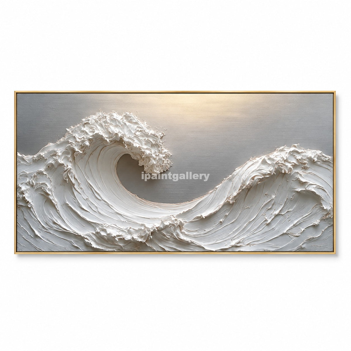 Twin Crescents – White Sculptural Ocean Wave Wall Art#LT20
