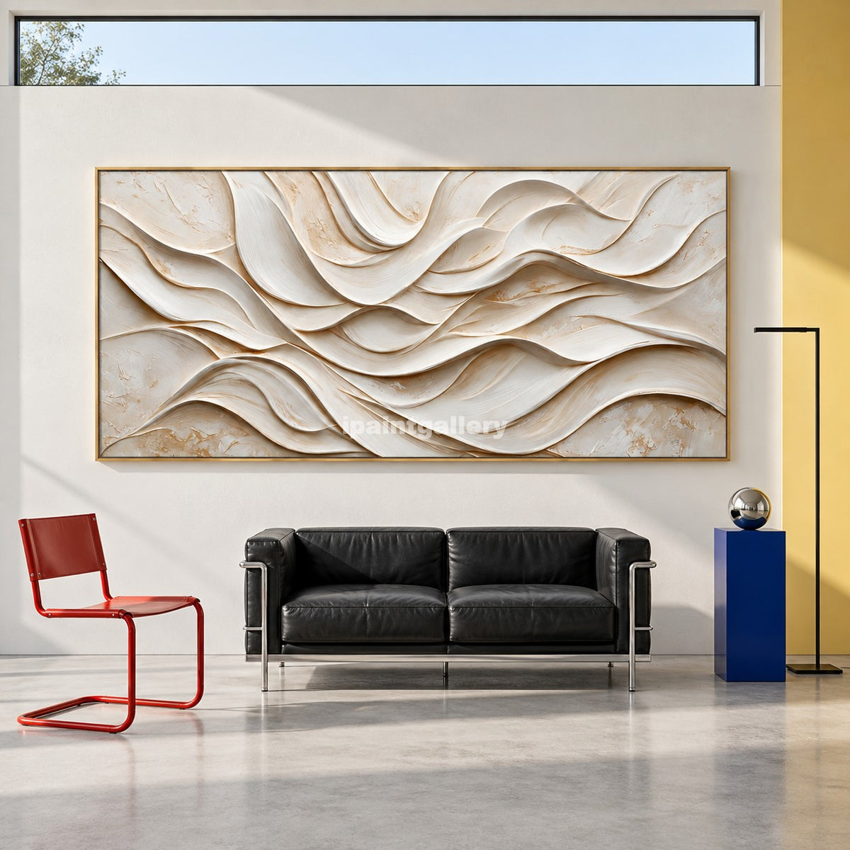 Ivory Cascade – Cream Sculptural Layered Wall Art#LT23