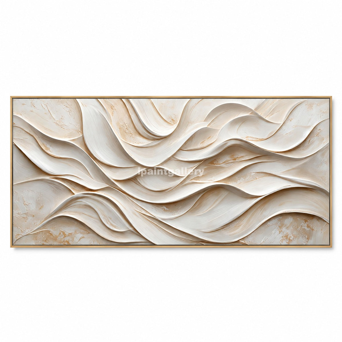 Ivory Cascade – Cream Sculptural Layered Wall Art#LT23