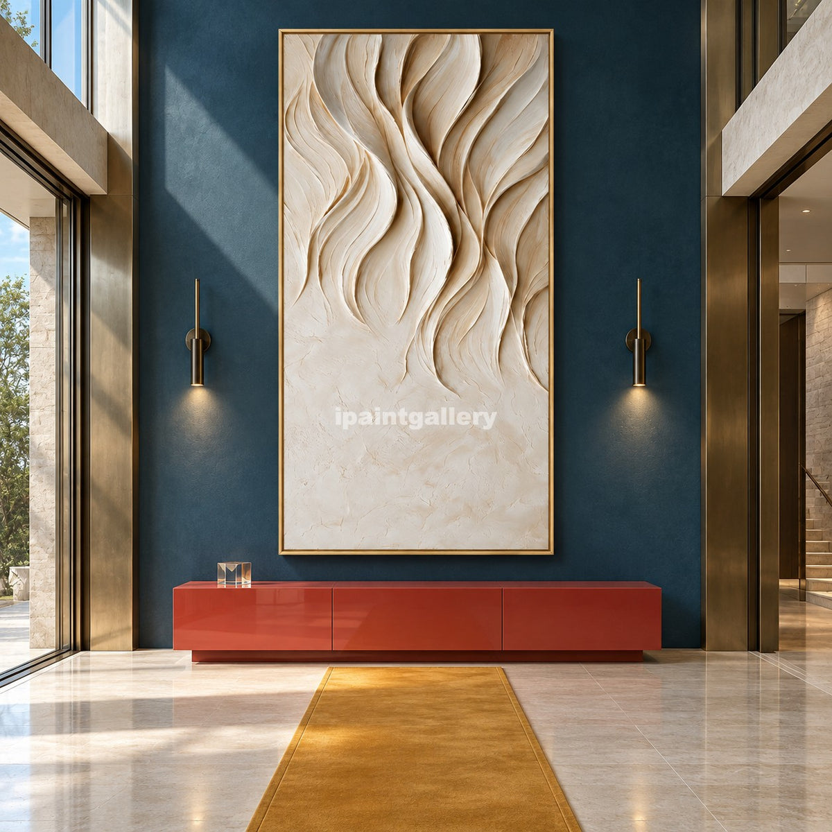 Rising Petals – Ivory Sculptural Botanical Wall Art#LT25