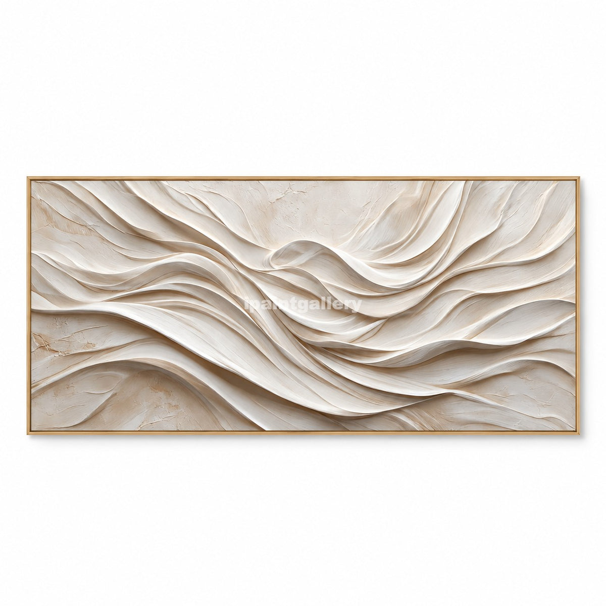 Ivory Vortex – Cream Layered Flow Abstract Wall Art#LT30