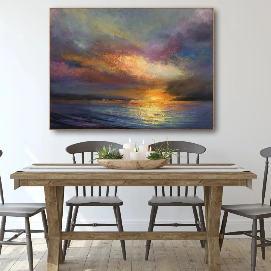 Radiant Passage – Colorful Sunset Ocean Wall Art#ip0921031