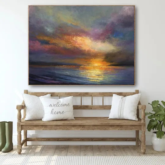 Radiant Passage – Colorful Sunset Ocean Wall Art#ip0921031