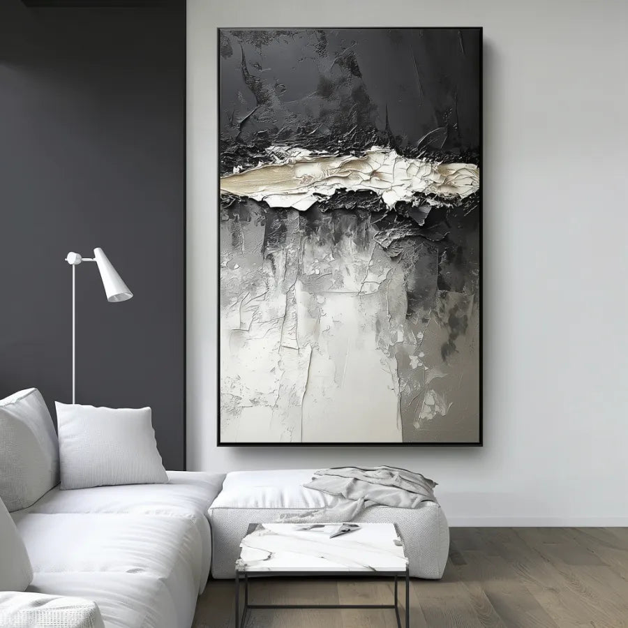 Earthbound Horizon – Brown Textured Abstract Wall Art#ip0921035
