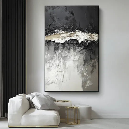 Earthbound Horizon – Brown Textured Abstract Wall Art#ip0921035