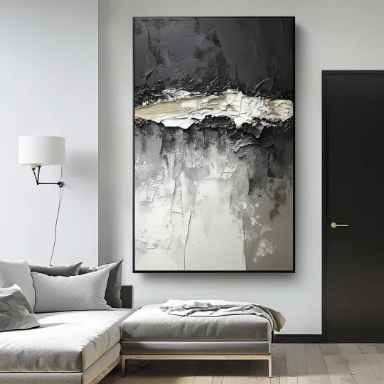 Earthbound Horizon – Brown Textured Abstract Wall Art#ip0921035