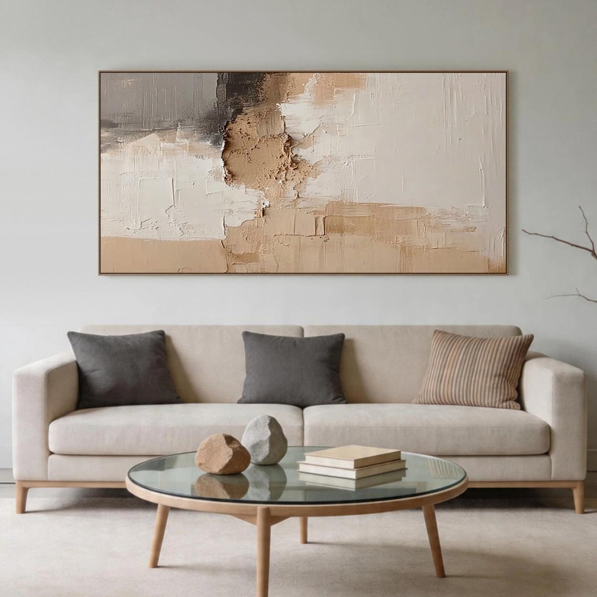 Quiet Layers – Beige Textured Abstract Wall Art#ip0921081