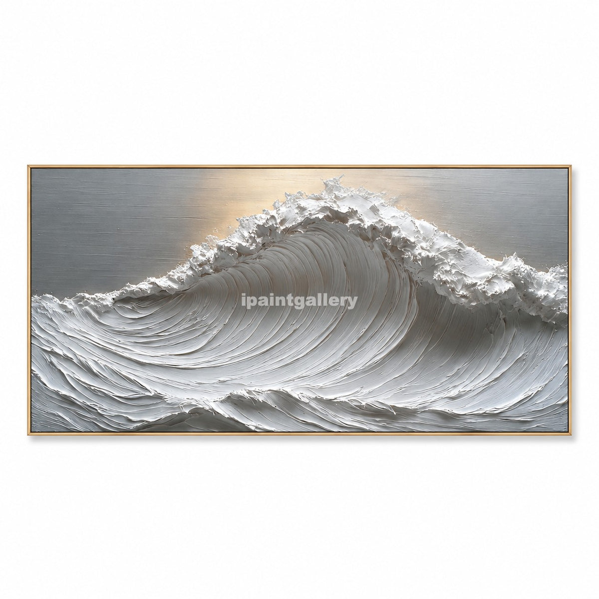 Silver Breaker – White Sculptural Ocean Wave Wall Art#LT17