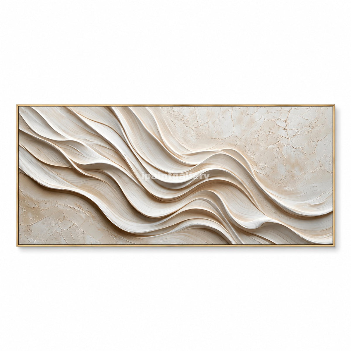 Silken Terrain – Ivory Flowing Layered Wall Art#LT22