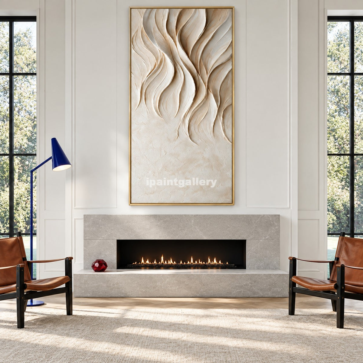 Rising Petals – Ivory Sculptural Botanical Wall Art#LT25