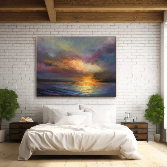 Radiant Passage – Colorful Sunset Ocean Wall Art#ip0921031