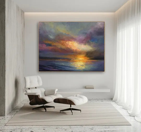 Radiant Passage – Colorful Sunset Ocean Wall Art#ip0921031
