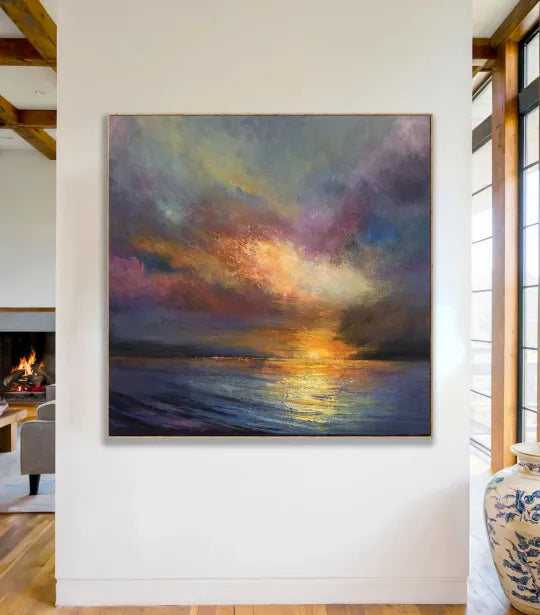 Radiant Passage – Colorful Sunset Ocean Wall Art#ip0921031