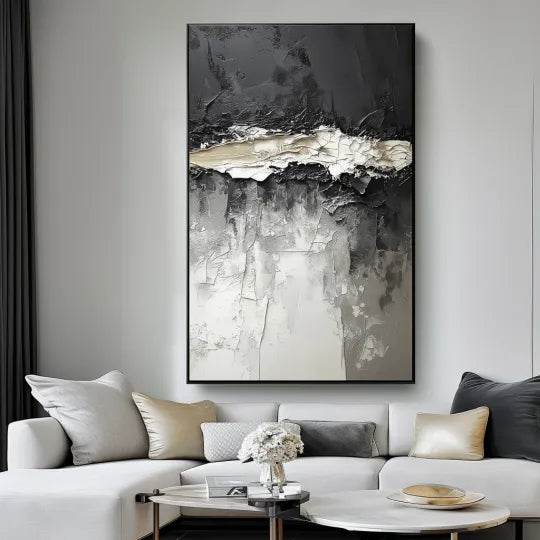 Earthbound Horizon – Brown Textured Abstract Wall Art#ip0921035