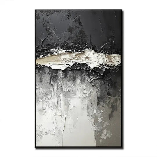 Earthbound Horizon – Brown Textured Abstract Wall Art#ip0921035