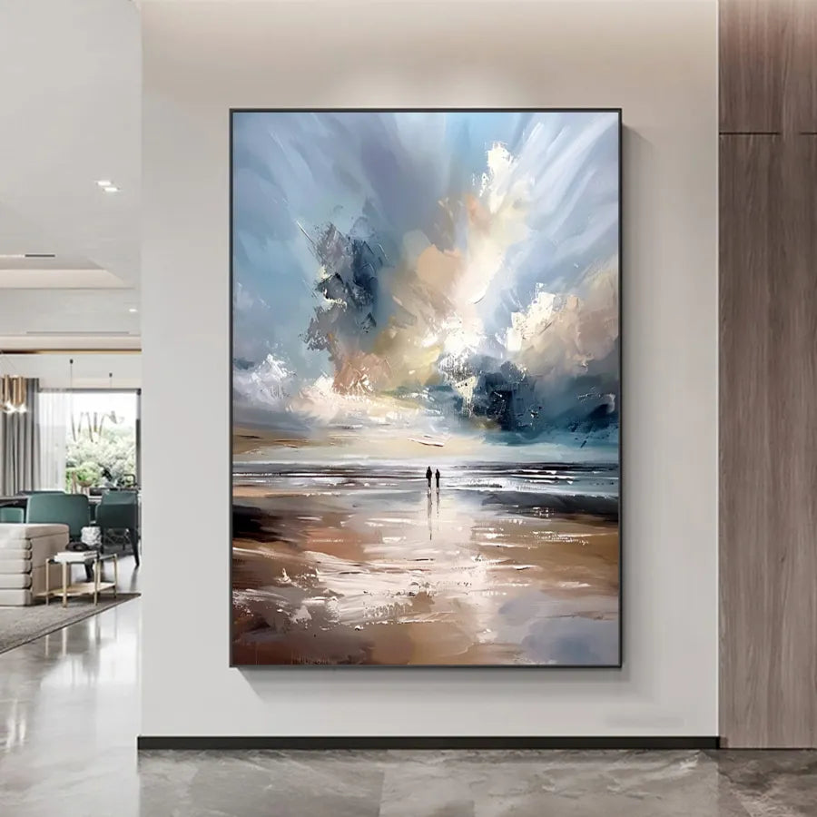 Where Sky Meets Sea – Blue Coastal Landscape Wall Art#ip0921040